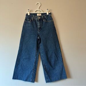 Frame high rise wide crop jeans